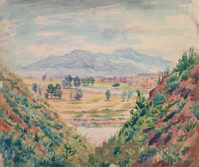 王济远 风景水彩稿 39.5×29.5cm